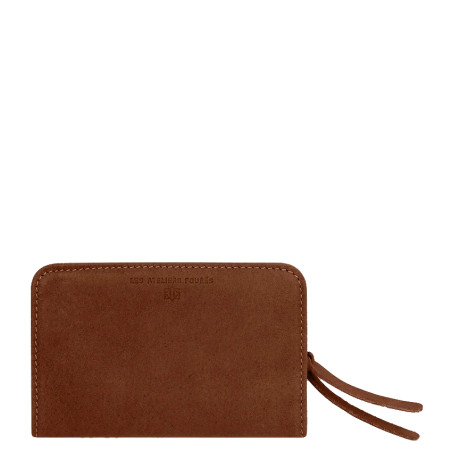 Ateliers Fourès Baroudeuse Coin Purse Back-to-Back Néréides B53 Tawny