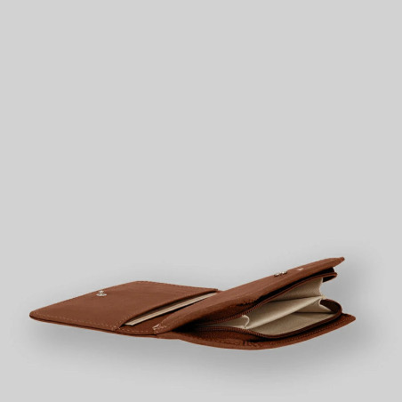 Ateliers Fourès Baroudeuse Coin Purse Back-to-Back Néréides B53 Tawny