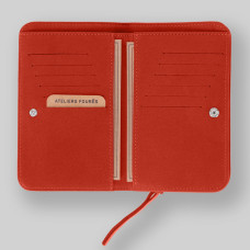 Ateliers Fourès Baroudeuse All-in-One Wallet Néréides B63 Orange Co...