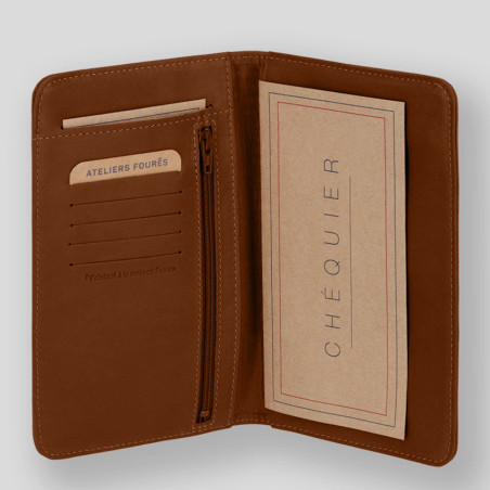 Fourès Workshops Baroudeuse Cheque Holder Ino B71 Tawny