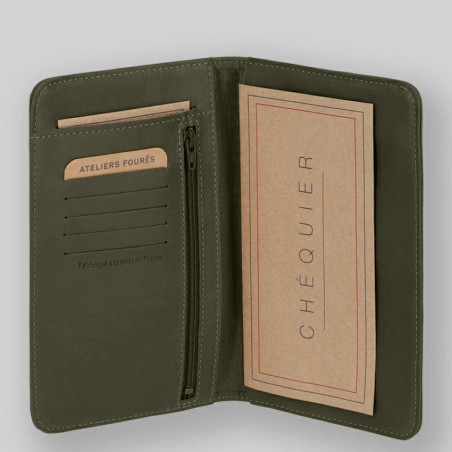 Ateliers Fourès Baroudeuse Checkbook Cover Ino B71 Khaki