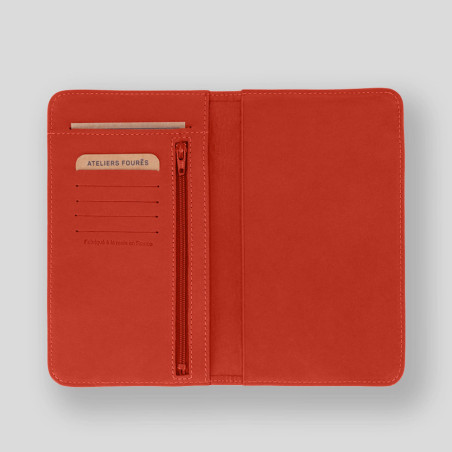 Fourès Workshops B71 Ino Orange Confite Cheque Holder
