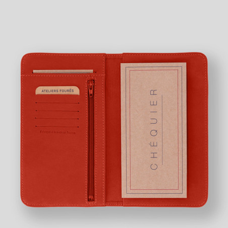 Fourès Workshops B71 Ino Orange Confite Cheque Holder