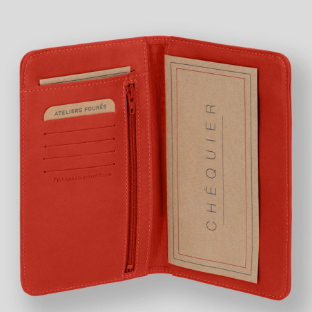 Fourès Workshops B71 Ino Orange Confite Cheque Holder