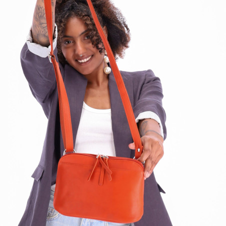 Ateliers Fourès Baroudeuse Europe Satchel B729 Confite Orange