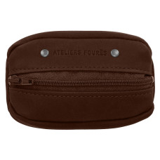 Ateliers Fourès Baroudeur Coin Purse Coffee Grain Hector F909 Cognac