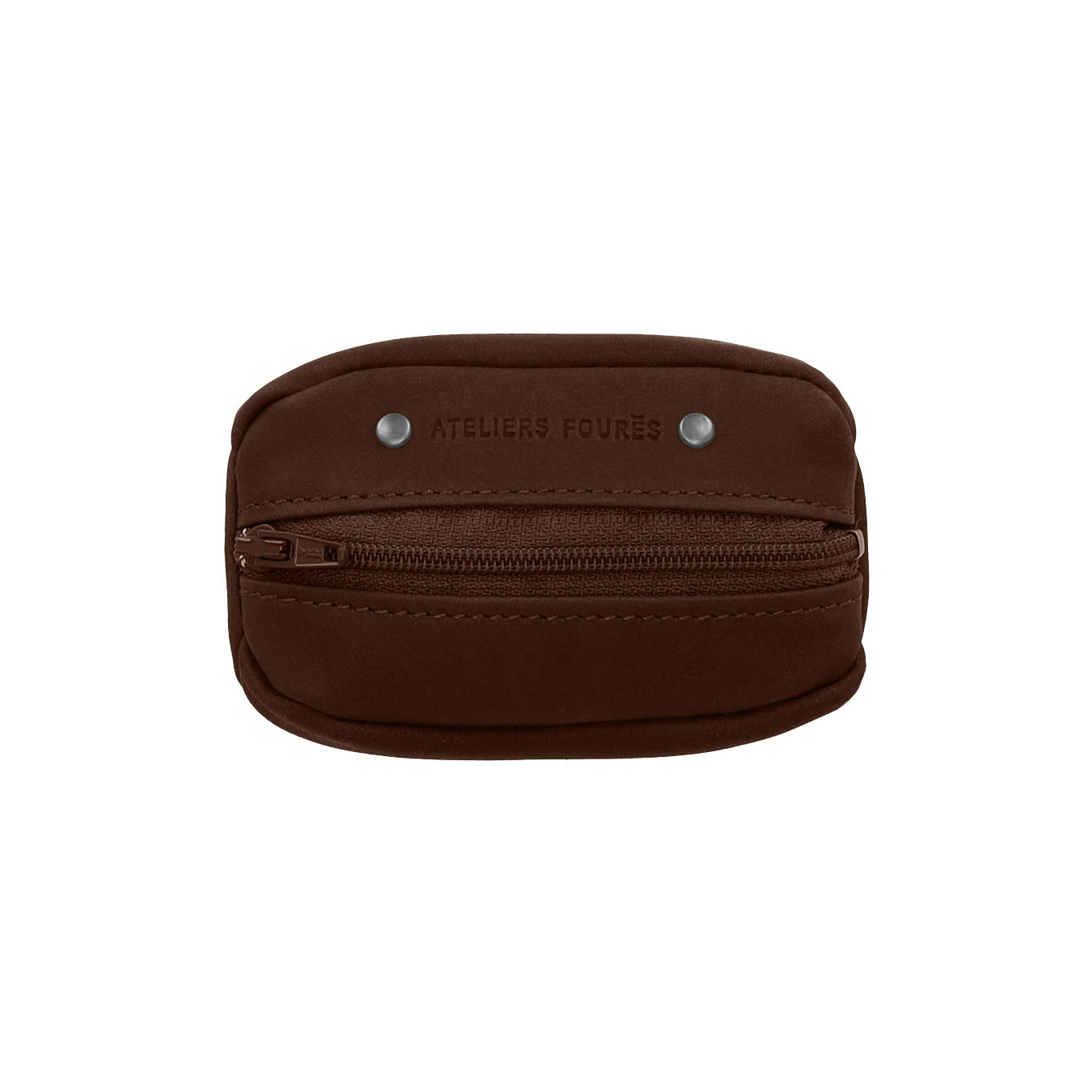 Ateliers Fourès Baroudeur Coin Purse Coffee Grain Hector F909 Cognac
