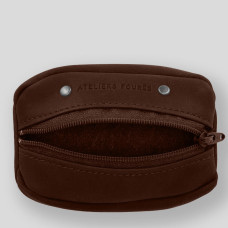 Ateliers Fourès Baroudeur Coin Purse Coffee Grain Hector F909 Cognac