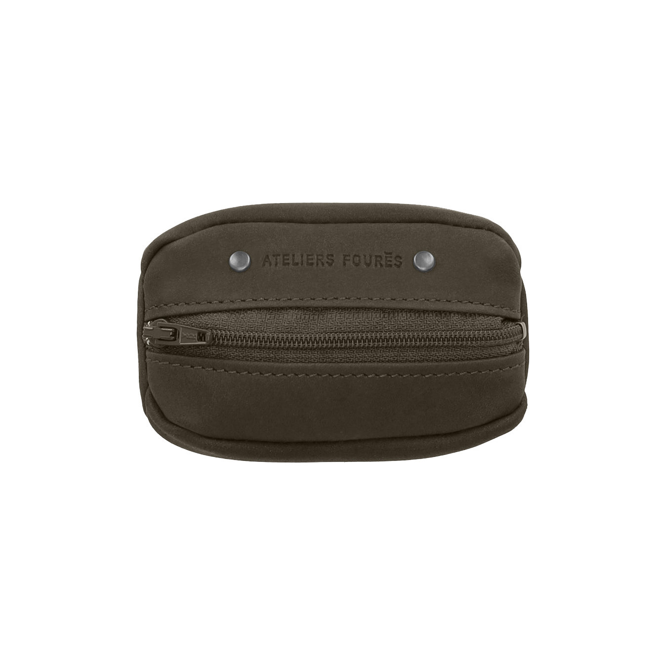 Ateliers Fourès Baroudeur Coin Purse Coffee Grain Hector F909 Bronze