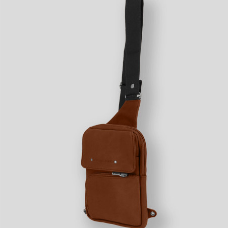 Ateliers Fourès Baroudeur Men's Leather Satchel Pallas F9169 Tawny