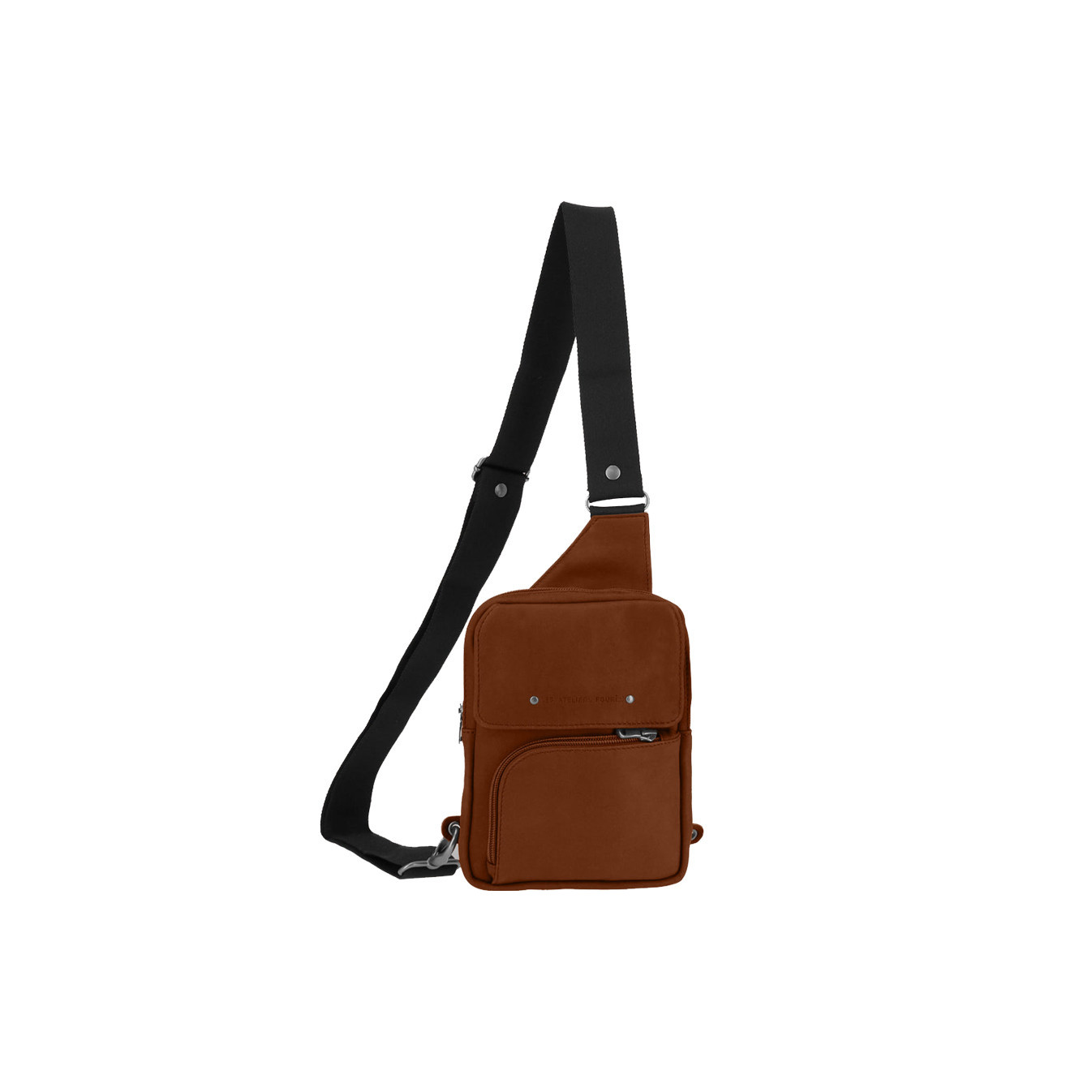 Ateliers Fourès Baroudeur Men's Leather Satchel Pallas F9169 Tawny