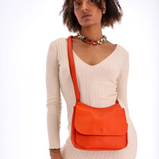 Fourès Workshops Crossbody Artémis B300 Orange Confite Satchel