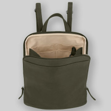 Ateliers Fourès Baroudeuse Leather Backpack Andromède B415 Khaki