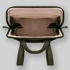 Ateliers Fourès Baroudeuse Leather Backpack Andromède B415 Khaki