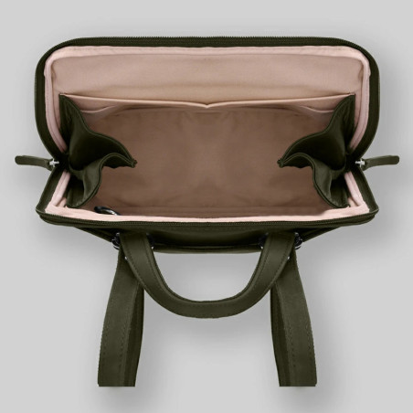 Ateliers Fourès Baroudeuse Leather Backpack Andromède B415 Khaki