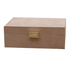 Maison Scarlett Louise Velvet Beige Jewelry Box