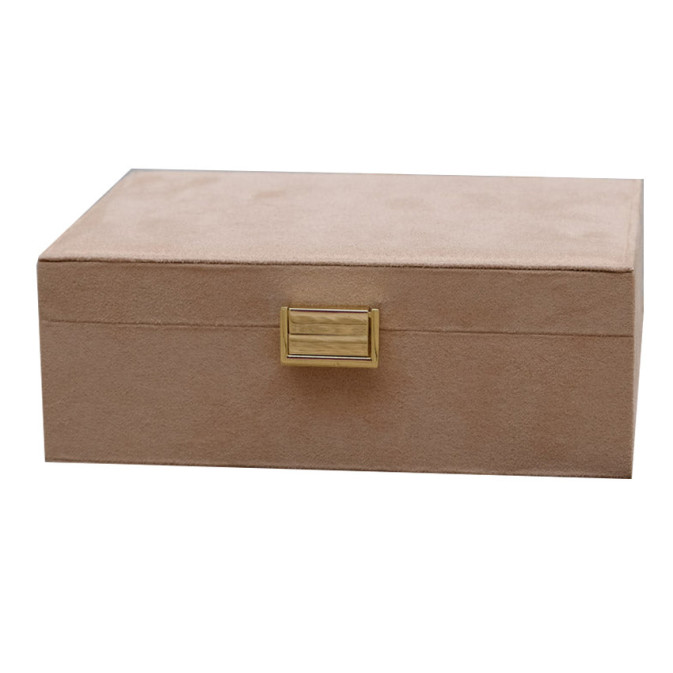 Maison Scarlett Louise Velvet Beige Jewelry Box