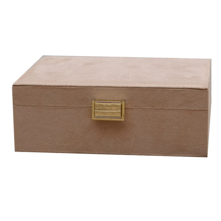Maison Scarlett Louise Velvet Beige Jewelry Box