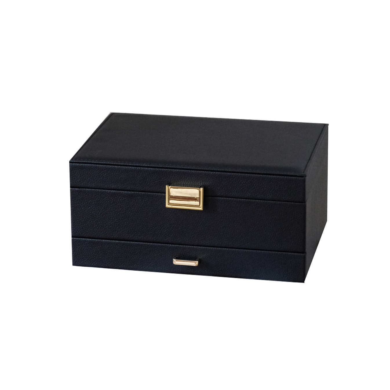 Maison Scarlett Denise PU Leather Black Jewelry Box
