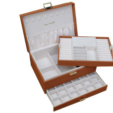 Maison Scarlett Denise PU Leather Black Jewelry Box