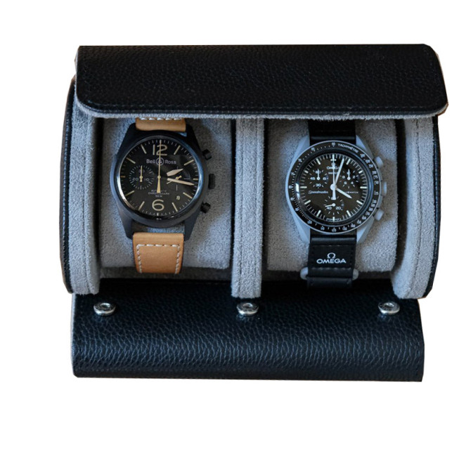 Maison Scarlett James Travel Case 2 Watches Synthetic Leather Black
