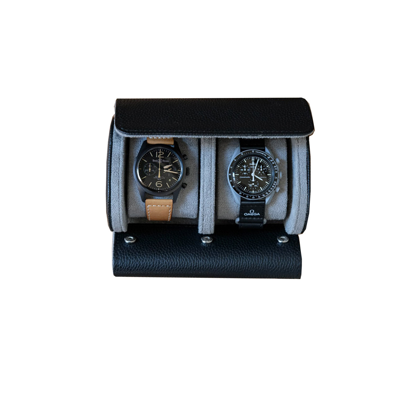 Maison Scarlett James Travel Case 2 Watches Synthetic Leather Black