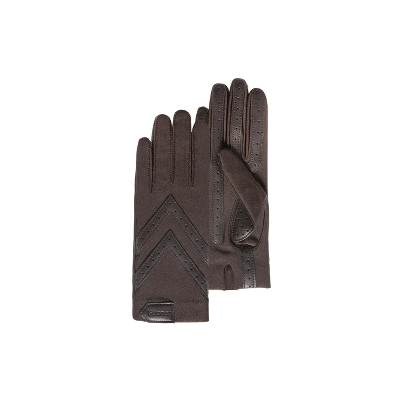 Isotoner Women's Stretch Recycled Brown Gloves