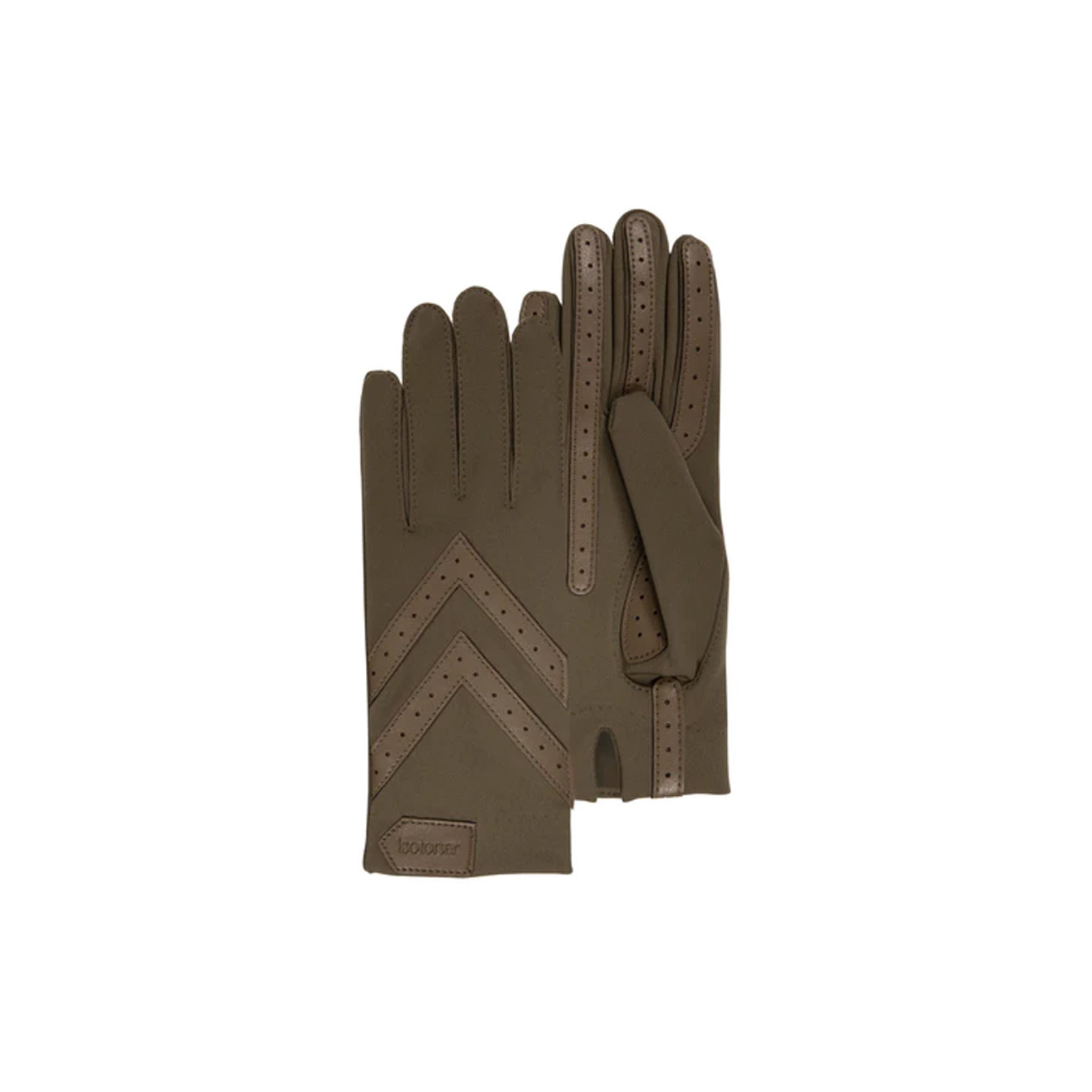 Isotoner Women's Stretch Recycled Olive Gloves