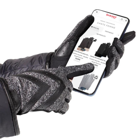 Isotoner Women's Wool Gloves Dark Grey