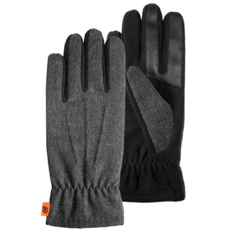 Isotoner Men's Bi-Material Touch Lined Gloves L/XL Chevrons