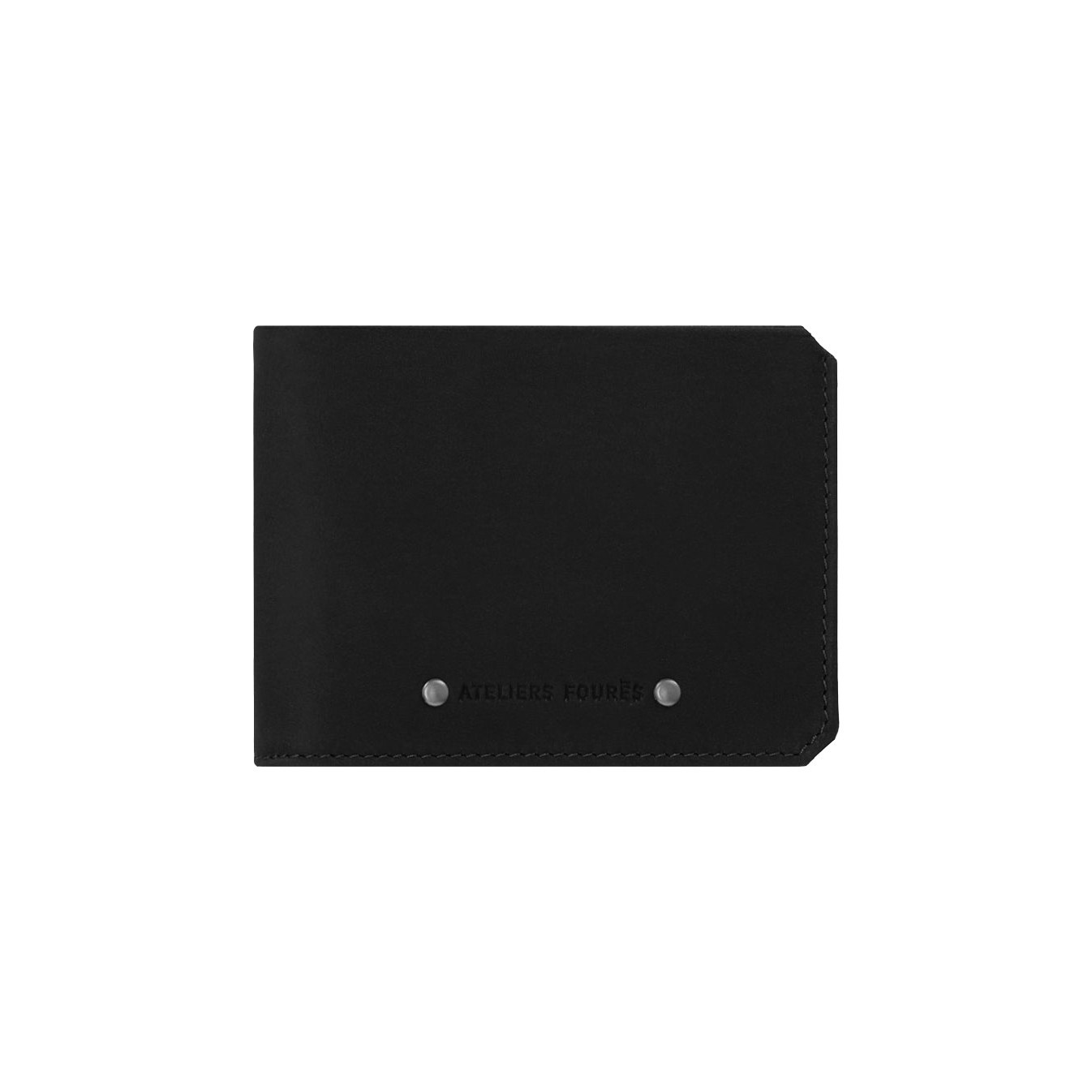 Ateliers Fourès Baroudeur Wallet in Leather Ulysse F960 Black