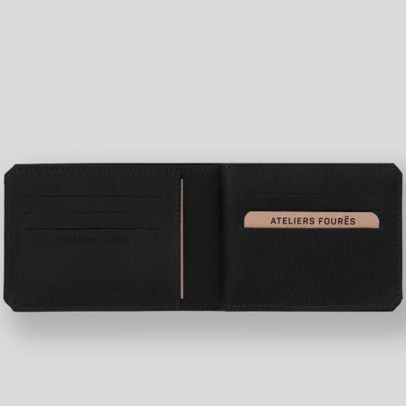 Ateliers Fourès Baroudeur Wallet in Leather Ulysse F960 Black