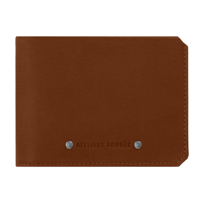 Ateliers Fourès Baroudeur Wallet in Ulysse Leather F960 Tawny
