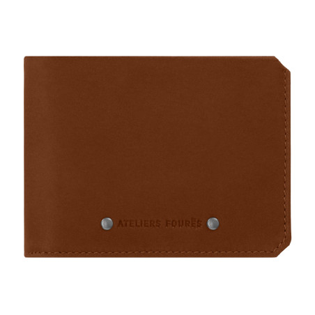 Ateliers Fourès Baroudeur Wallet in Ulysse Leather F960 Tawny