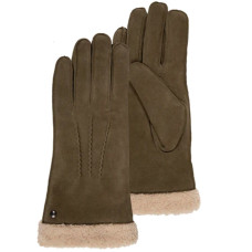 Isotoner Women's Suede Lined Gloves 7 Olive