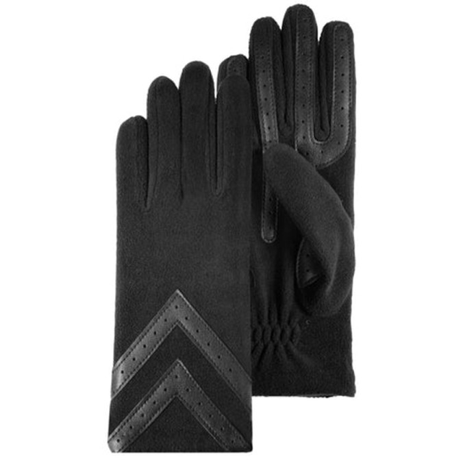Isotoner Women's Touchscreen Polarized Recycled Black Gloves