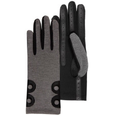 Isotoner Women's Touchscreen Gloves Houndstooth Black