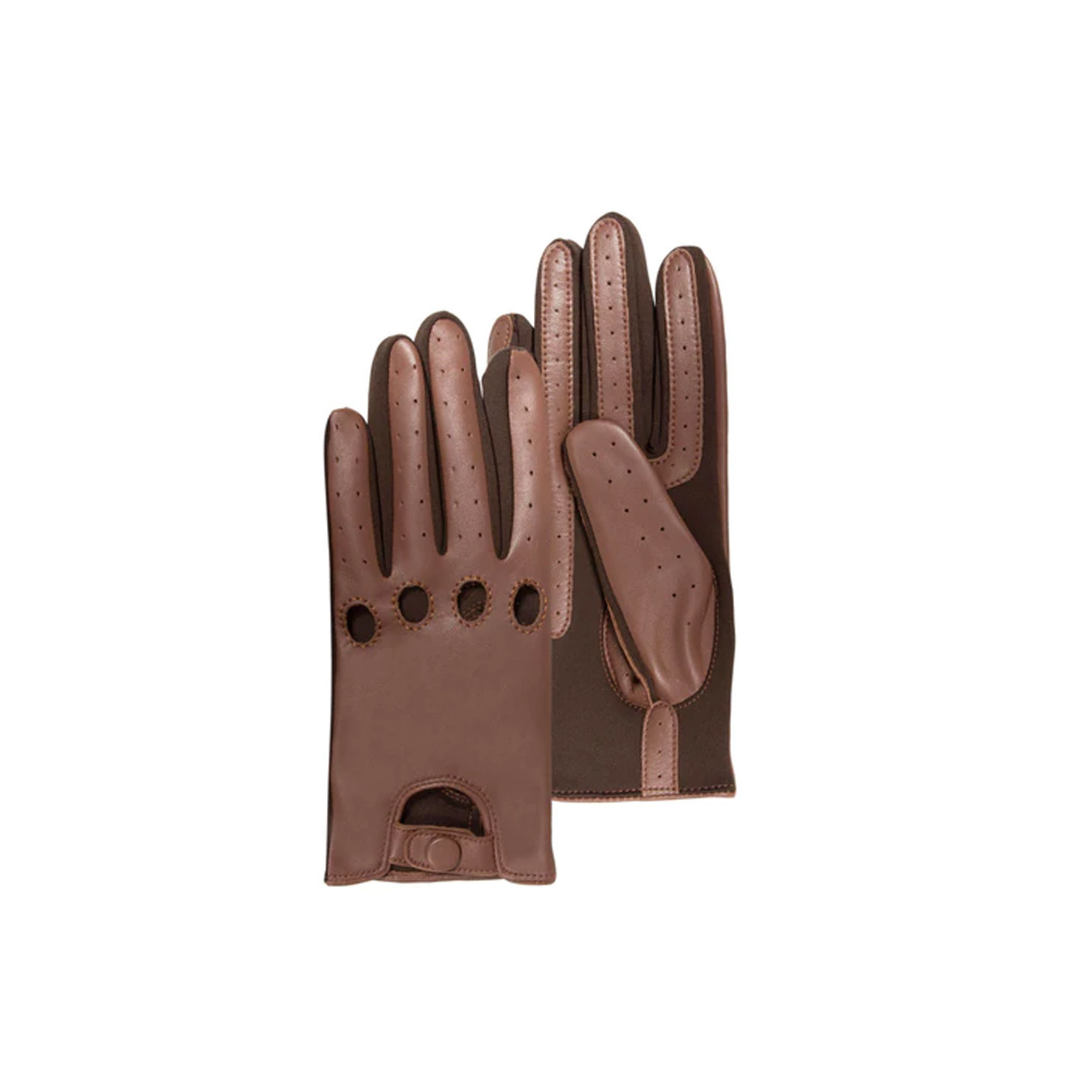 Isotoner Women's Driving Gloves Brown Leather