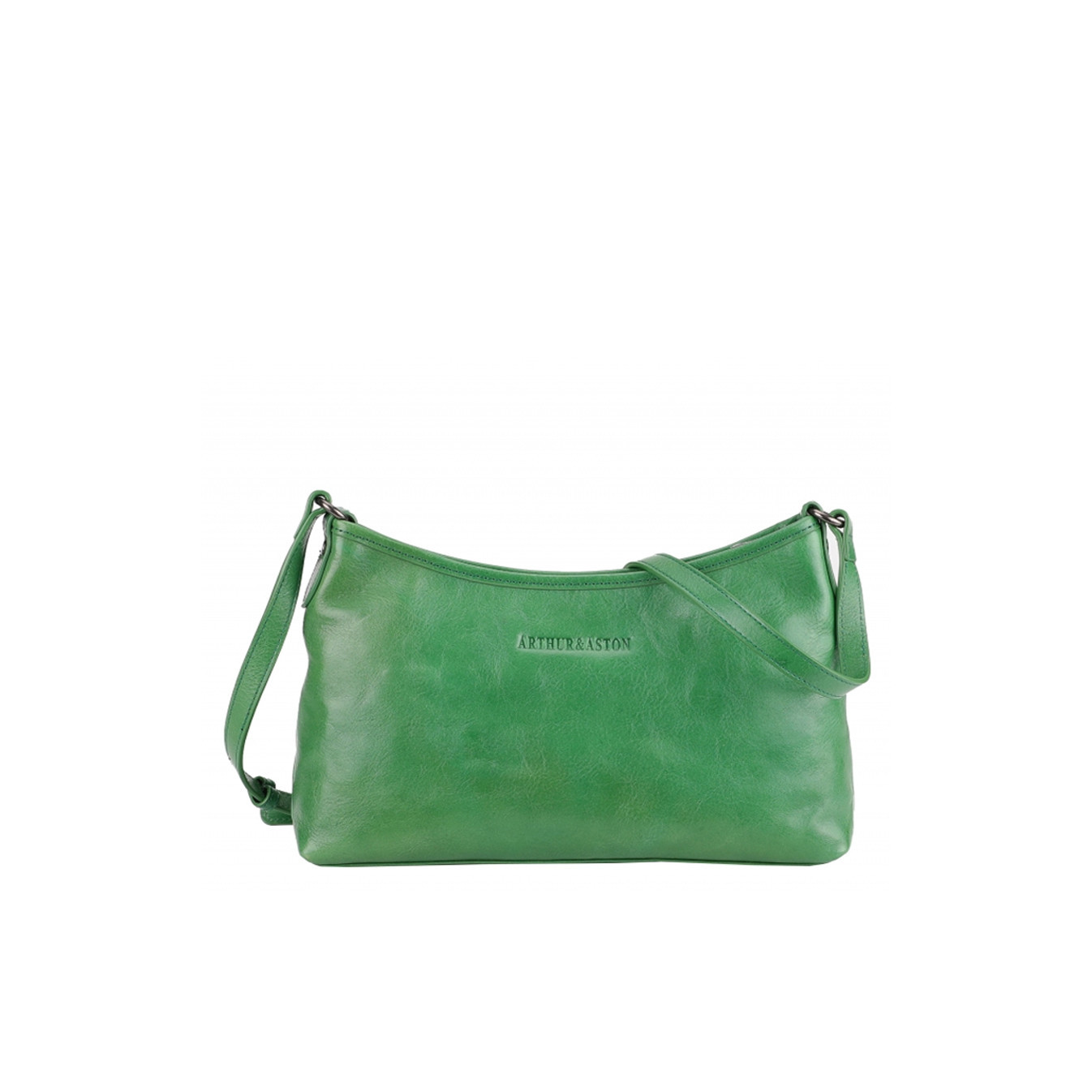 Arthur & Aston Edith Baguette Bag Leather 123-05 Green
