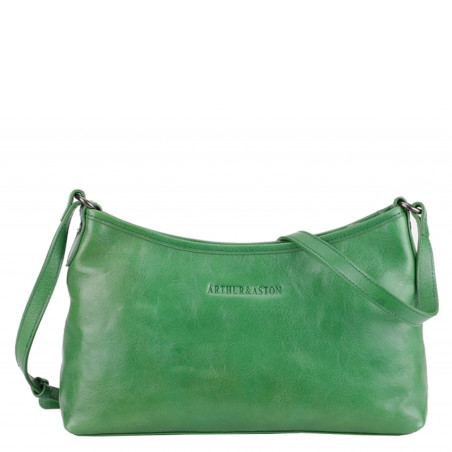 Arthur & Aston Edith Baguette Bag Leather 123-05 Green