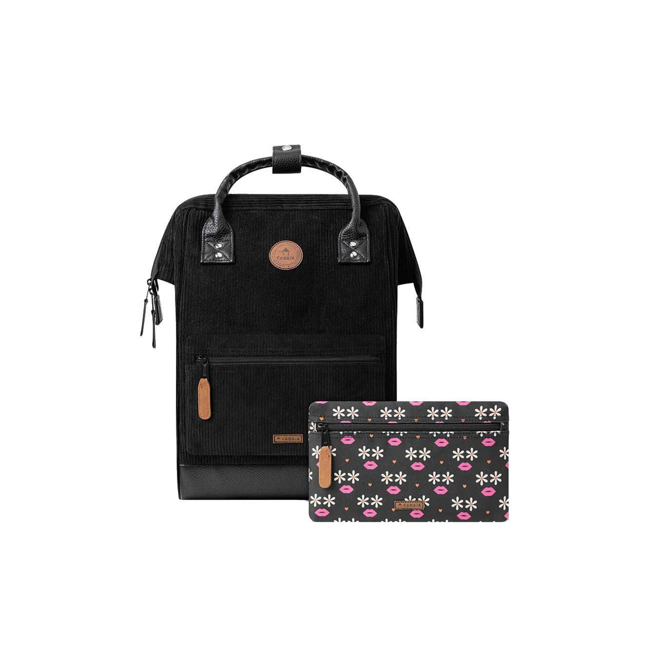 Cabaïa Medium Brighton Backpack 13" Bordeaux black
