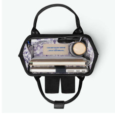 Cabaïa Small Brighton Sac à Dos 10,5" Velours Noir intérieur