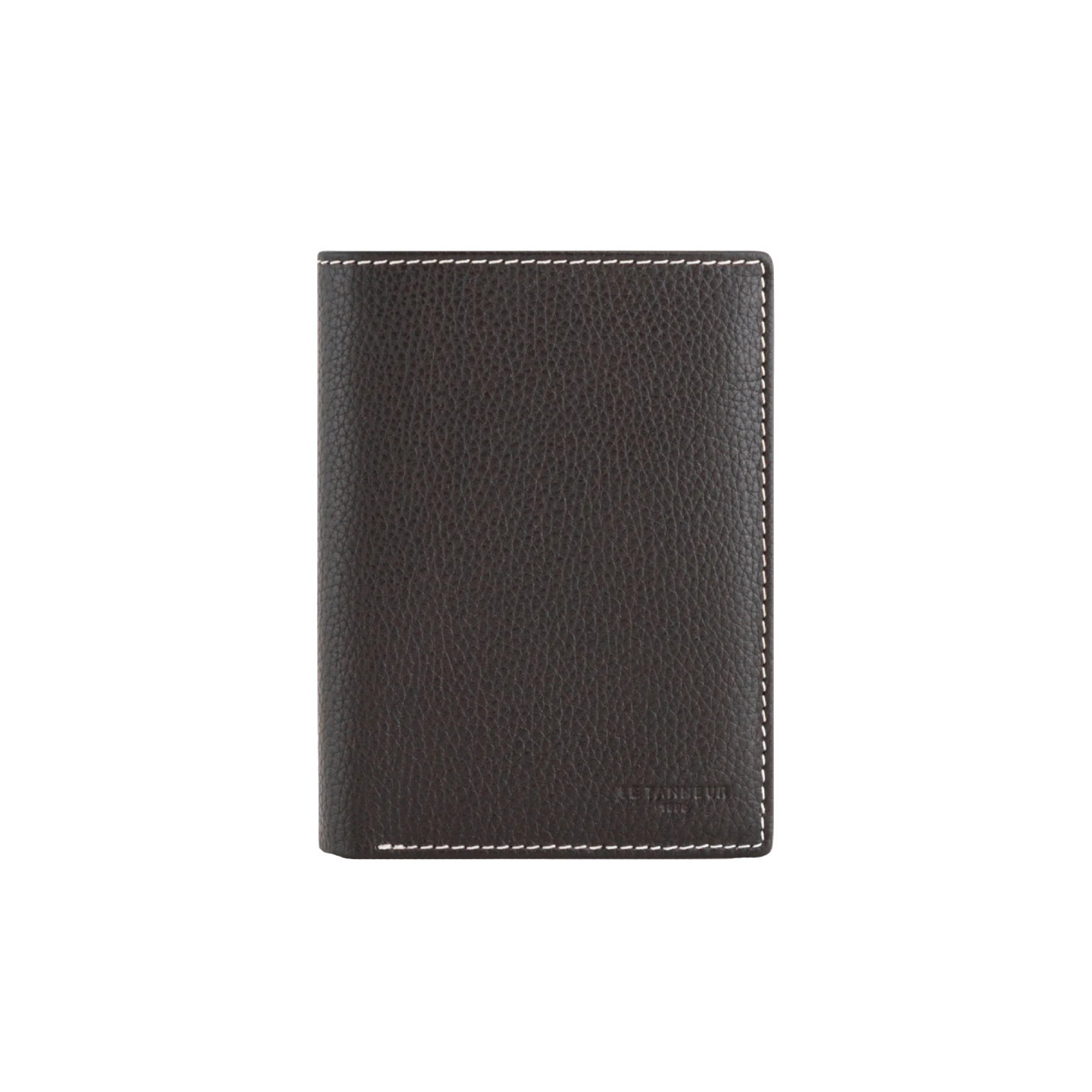 Le Tanneur Charles Medium Wallet 2 Flaps Grainy Leather Dusty Grey