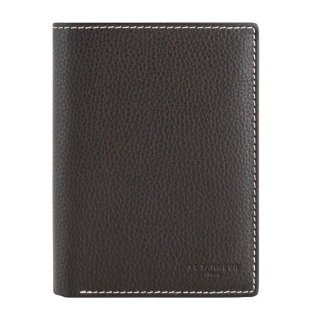 Le Tanneur Charles Medium Wallet 2 Flaps Grainy Leather Dusty Grey