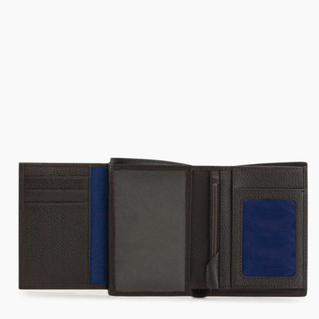 Le Tanneur Charles Medium Wallet 2 Flaps Grainy Leather Dusty Grey