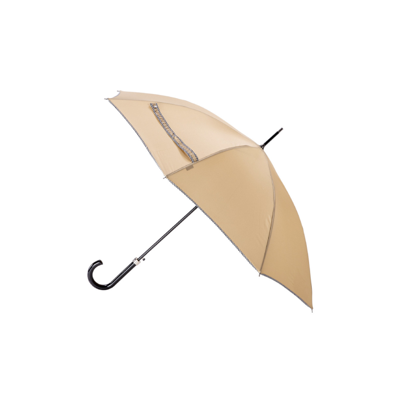 Piganiol Essential Automatic Straight Umbrella Beige with Black Str...