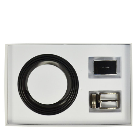 Chabrand Leather Belt Set 89146 Black