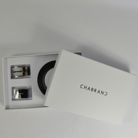 Chabrand Leather Belt Set 89146 Black