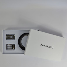 Chabrand Reversible Leather Belt Set 89147 Black