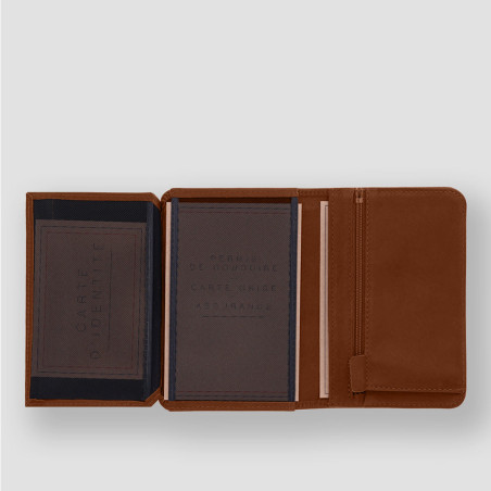 Fourès Workshops Promethee Rounded Edges Wallet F9222 Tawny